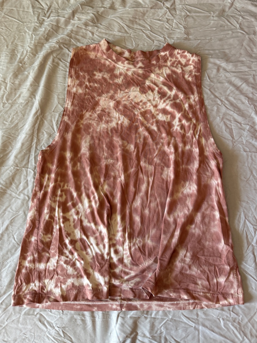 lululemon athletica Pink and Cream Tie-Dye Tank Top